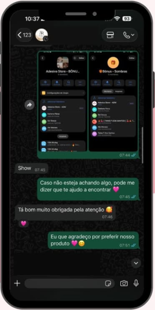 Feedback real de cliente da Adesiva Store